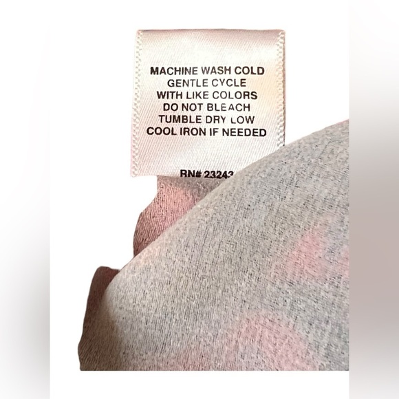 Sweet Pea Pink Paisley Fashion Top Off Shoulder Fitted Crop Waist Sheer Size XS - Picture 7 of 7